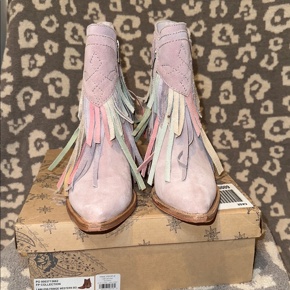 Free People Collection Lawless Fringe Western Booties in Pink Multi ππ - Picture 17 of 17